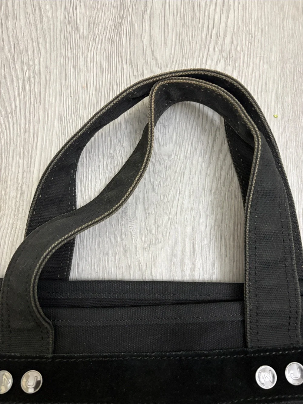 Marc Jacobs Black Canvas Shoulder Tote with Logo - Picture 2 of 4